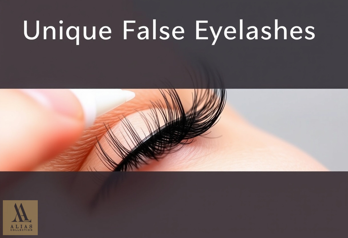 Illustration for section: Нанесіть клей на край накладних вій.Почніть з внутрішн - Унікальні накладні вій